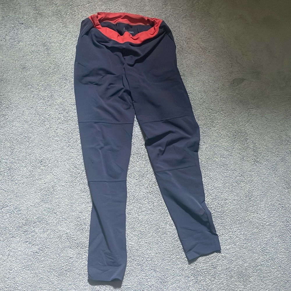 Cotopaxi joggers, purple/grey with orange waistband, size small